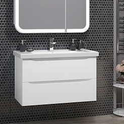 Opadiris Мебель для ванной Элеганс 90 подвесная белая матовая – фотография-4
